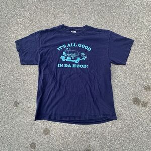 Delta Pro Weight Its All Good In The Hood T-Shirt Mens Large Navy Blue Y2K 00's